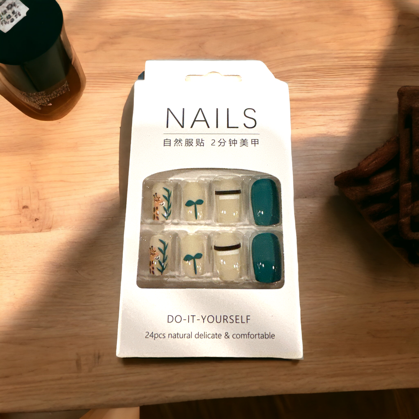 Botanical Charm Press-On Nails - Nature-Inspired Nail Design Kit