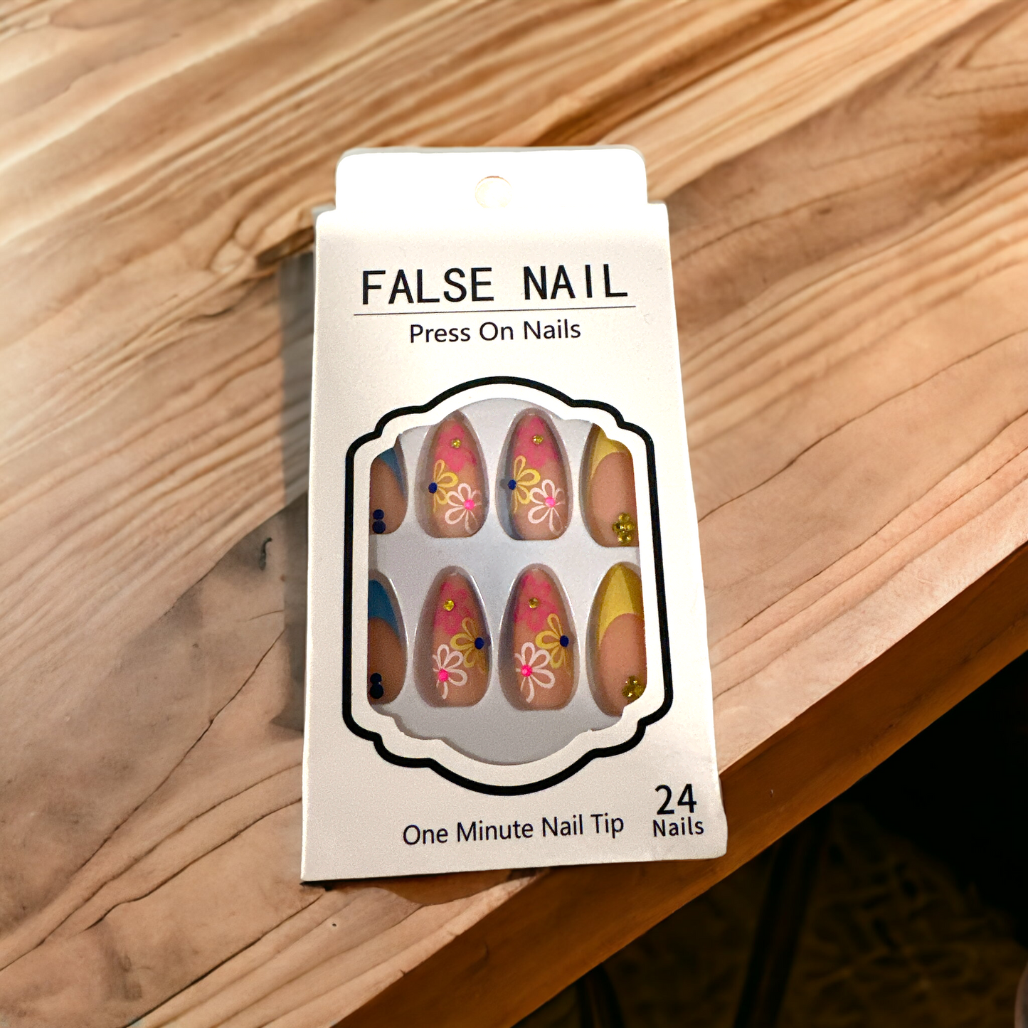 Floral Fantasy Colorful Press-On Nails - One Minute Nail Kit