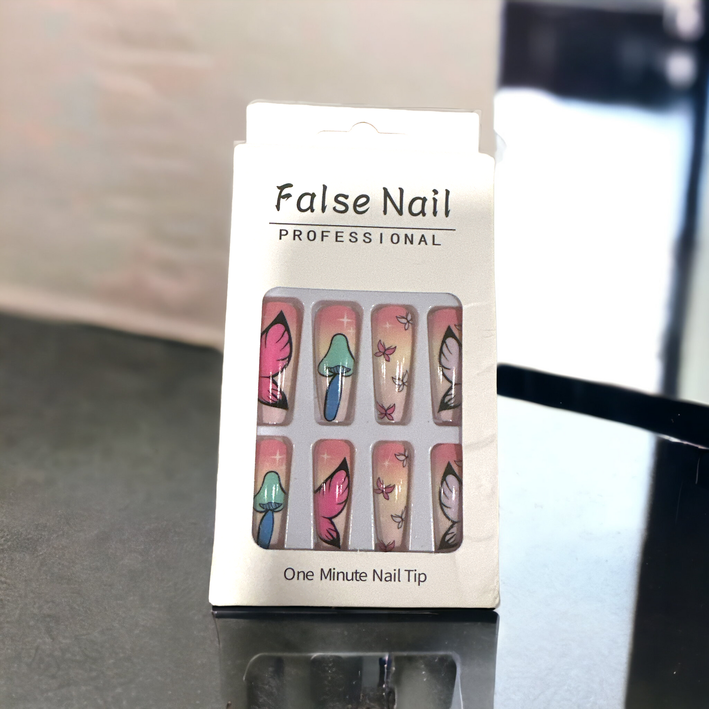 Boho Mushroom and Feather Art Press-On Nails