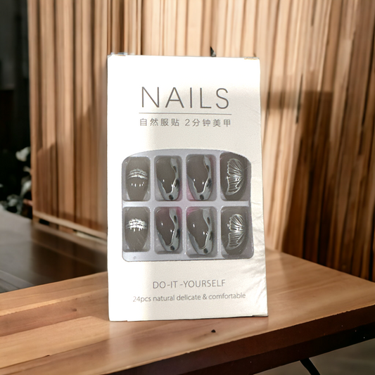 Elegant Midnight Press-On Nail Set