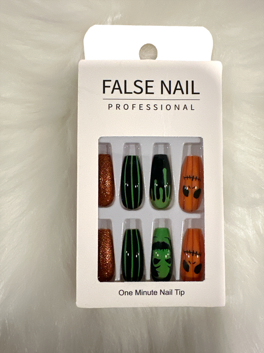 "Monster Mash Halloween Press-On Nails - Includes Full Prep Kit"