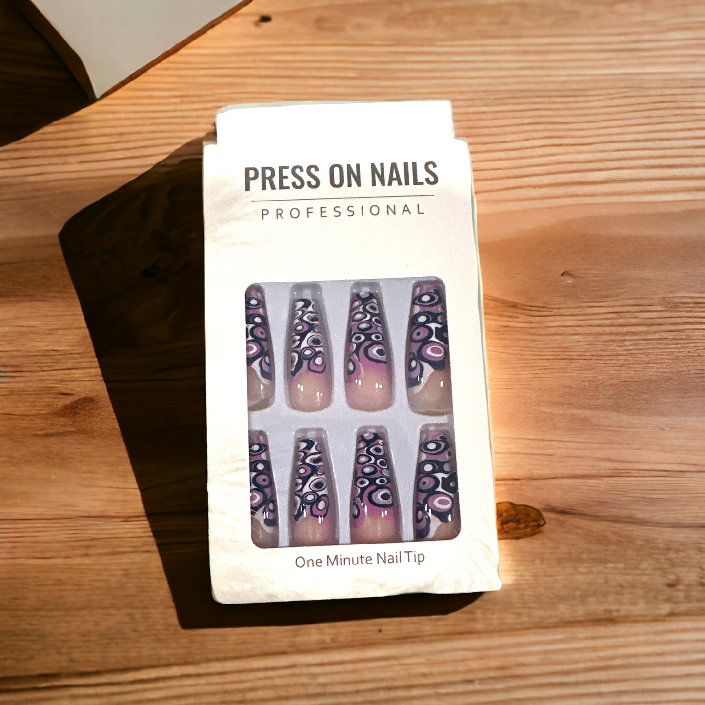 Purple Psychedelic Swirl Press-On Nail Set