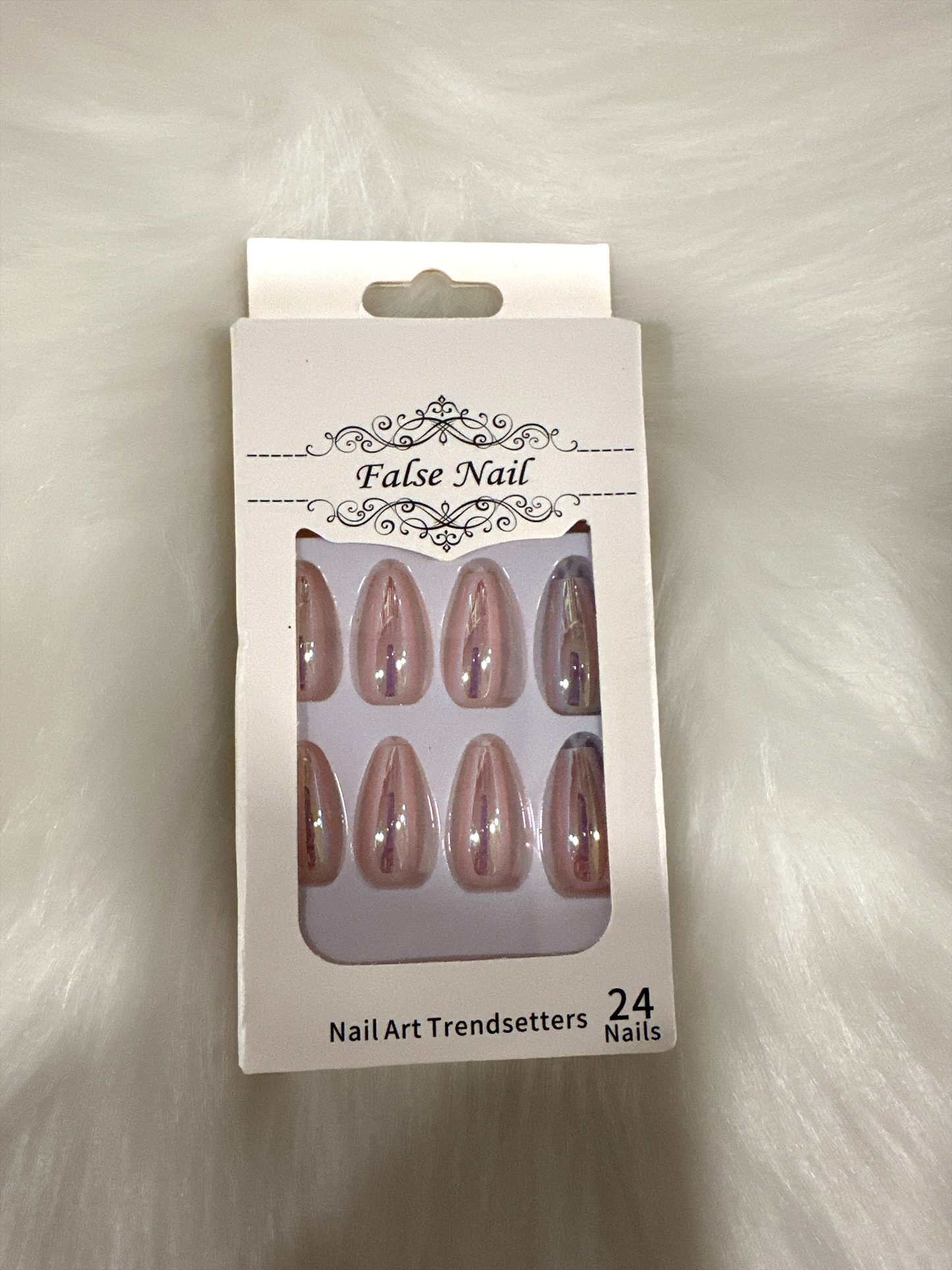 "Iridescent Almond Press-On Nails - Includes Full Prep Kit"