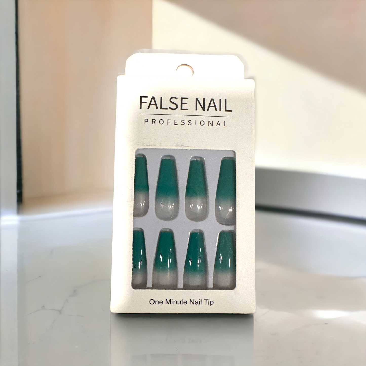 Chic Teal Ombre Press-On Nails – Stylish Gradient Design