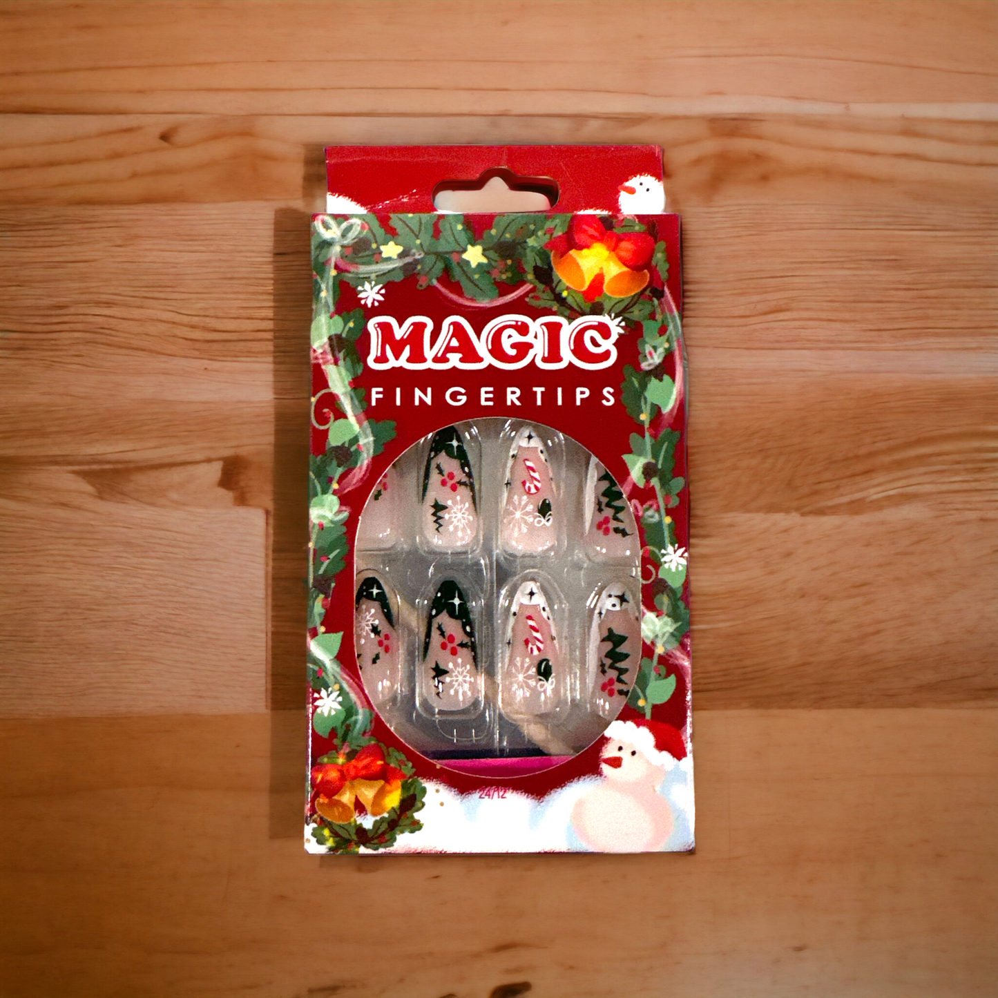 "Festive Holiday Magic Press-On Nail Set – Christmas Cheer at Your Fingertips"